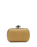 Woven Satin Knot Minaudiere, Sand