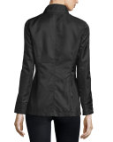 High-Neck Snap-Front Jacket