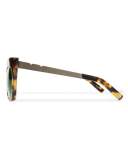 Kohl and Kaftans Cat-Eye Sunglasses, Tortoise/Gold