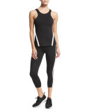 Exerciser Capri Leggings, Black/Blush