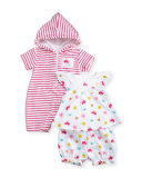 Deep Sea Delight Printed Top w/ Bloomers, Pink/White, Size 3-24 Months