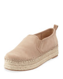 Carrin Suede Platform Espadrille Flat