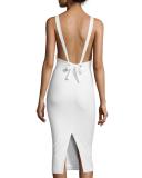 Darla Sleeveless Midi Sheath Dress, Ivory