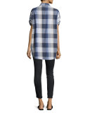 The Big Roll-Sleeve Shirt, Picnic Plaid