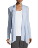 Linen-Blend Shaped Cardigan