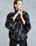 Two-Tone Fox Fur Coat