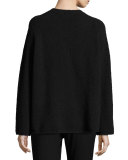 Raglan-Sleeve Merino Boxy Sweater