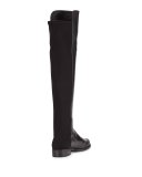 50/50 Leather Over-the-Knee Boot, Black