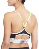 The Cut Printed Cami Sports Bra, Citrus/Stone