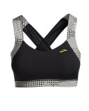 UpLift Crossback Sports Bra (C/D), Black/White