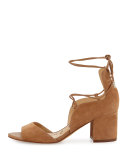Serene Suede Lace-Up Sandal
