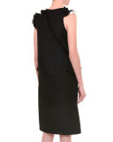 Radzimir Sleeveless Dress W/Ruffles, Black