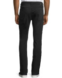 Bowery Slim-Straight Denim Jeans, Black