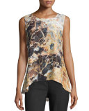 Lucy Sleeveless Printed Top