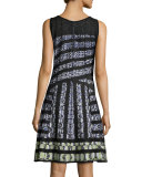 Crosswalk Twirl Fit-and-Flare Dress