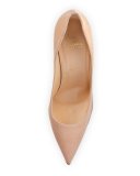 Decoltish Suede 100mm Red Sole Pump, Doudou