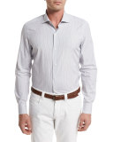 Albert Striped Sport Shirt, Blue