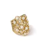 18K Gold Multi-Bezel Ring with Diamonds