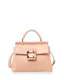 Viv Cabas Medium Top-Handle Satchel Bag, Nude
