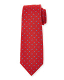 Woven Dot-Pattern Twill Silk Tie