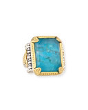 18K Chrysocolla Doublet Ring