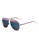 DiorSplit Two-Tone Metallic Aviator Sunglasses, Pink/Blue