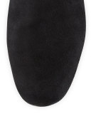 Blythe Suede 75mm Over-the-Knee Boot, Black