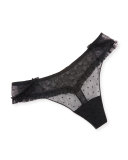 Plumetis Thong, Black