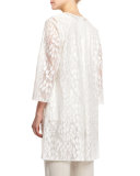 Rain Lace Sheer Topper Jacket, White