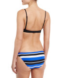 Walk The Line Striped Triangle Swim Top