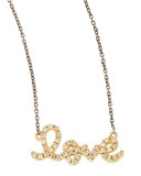 14k Gold Love Diamond Script Necklace