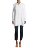 Classic Slim Cropped Jeans w/ Raw Edge