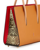 Paloma Medium Spike Leather Tote Bag, Brown