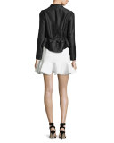 Sleeveless Flounce-Hem Dress, Ivory