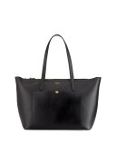 Panama East-West Zip Tote Bag, Black