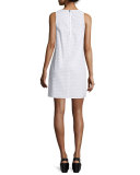 Evie Honeycomb Shift Dress, White