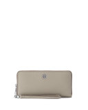 Perry Saffiano Continental Passport Wallet, French Gray