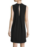Sleeveless Shift Dress, Black