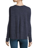 Sierra Long-Sleeve Waffle Tee, Indigo