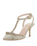 julianna t-strap bow pump, pale taupe