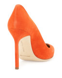 BB Suede 105mm Pump, Orange