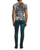 Eagle-Print Short-Sleeve T-Shirt, Black