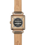 The Cass 28mm Leather Strap Watch with Diamonds, Gray