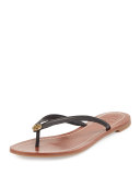 Terra Flat Logo Thong Sandal, Black