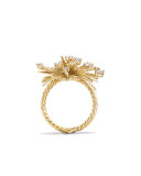 33mm 18K Gold Spray Ring with Diamonds, Size 7