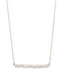 18K Rose Gold Diamond Baguette Necklace, 0.56 tdcw