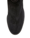 Chap Suede Tassel Bootie, Black