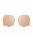 Rimless Oversized Square Sunglasses, Rose Gold