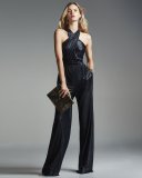 Shane Metallic Wide-Leg Jumpsuit