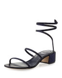 Crystal Snake 40mm Sandal, Blue
